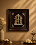 Silver Ram Darbar Premium Framed Wall Décor