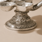 Silver Peacock Panchmukhi Diya with Decorative Handle