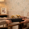 24K Gold-Plated Crystal Vintage Car Showpiece with Acrylic Display Case