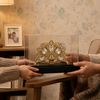 24K Gold-Plated Crystal Peacock Napkin Holder