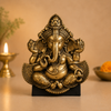 Lord Ganesha Hanging Bell Wooden Frame