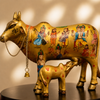 Pichwai Kamdhenu Cow & Calf Decorative Showpiece