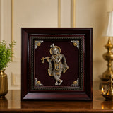 925 Silver Lord Krishna Premium Framed Wall Décor