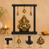 Lord Ganesha Hanging Bell Wooden Frame