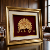 Golden Peacock Decorative Wall Frame