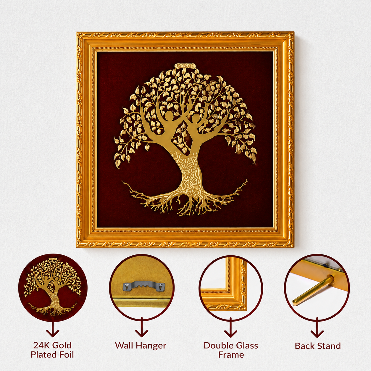 Premium Golden Tree of Life Wall Art Frame