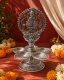 Antique German Silver Lakshmi Diya