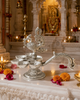 Silver Peacock Panchmukhi Diya with Decorative Handle