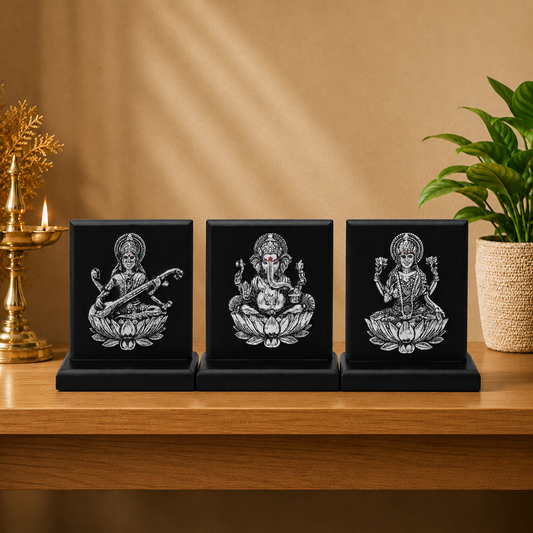 Premium Lord Ganesha Silver Finish Table Décor Idol