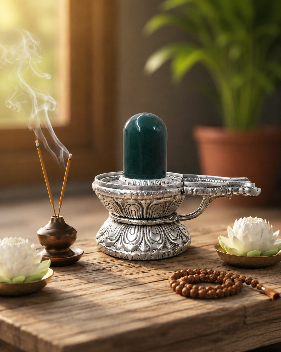 Antique German Jade Stone Shivling