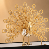 Royal Crystal Peacock Decorative Showpiece with Premium Display Case