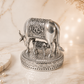 Kamdhenu Cow & Calf Silver Plated Idol