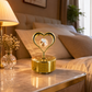 Golden Heart Crystal Rotating Music Box / Decorative Tabletop Ornament