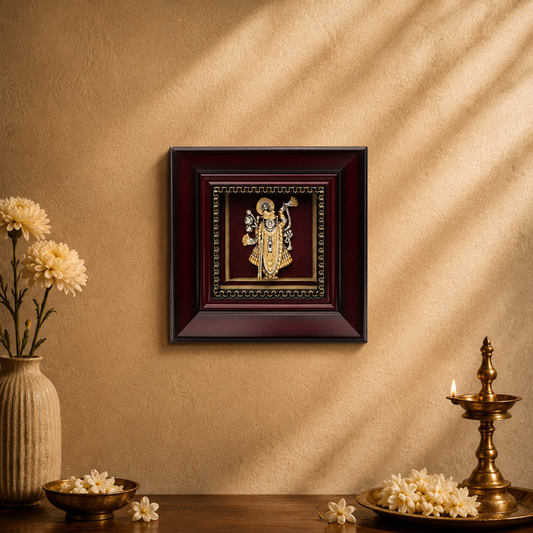 925 Silver Lord Vishnu Premium Framed Wall Décor