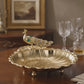 24K Gold-Plated Crystal Peacock Sea Shell Platter
