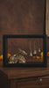 Nandi Brass Idol with Hanging Temple Bells Wooden Frame