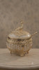 Premium Gold-Tone Peacock Decorative Serving Bowl with Lid & Spoon