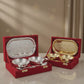 Premium Silver-Plated Bowl Set with Serving Tray & Spoons – Velvet Gift Box
