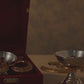 Royal Gold & Silver Finish Om Diya / Pooja Deepak with Velvet Gift Box