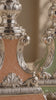 German Silver Enamel Candle Holder Set