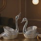 German Silver Swan Candle Holder Set