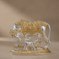 Kamdhenu Cow & Calf Gold Plated Idol