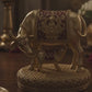 Kamdhenu Cow & Calf Gold Plated Idol with Red Enamel Finish