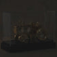 Premium Gold Finish Crystal Tractor Showpiece – Luxury Farm Vehicle Décor with Display Case